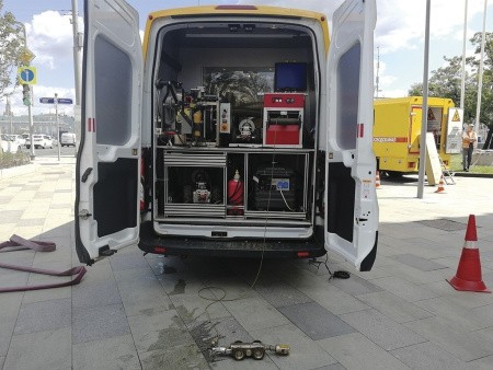 Рабочий отсек роботизированной телеинспекционной системы HIGHLANDER Рабочий отсек роботизированной телеинспекционной системы HIGHLANDER